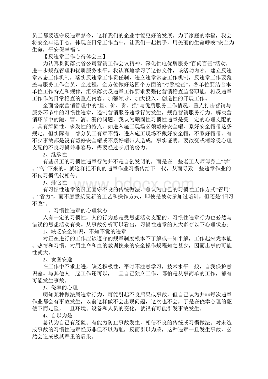 反违章工作心得体会最新版.docx_第3页