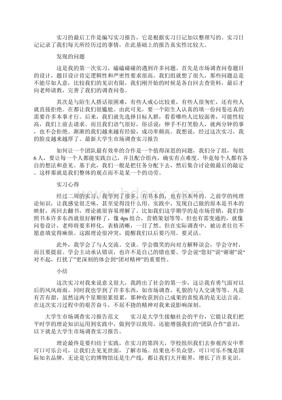 市场实习报告4篇文档格式.docx_第2页