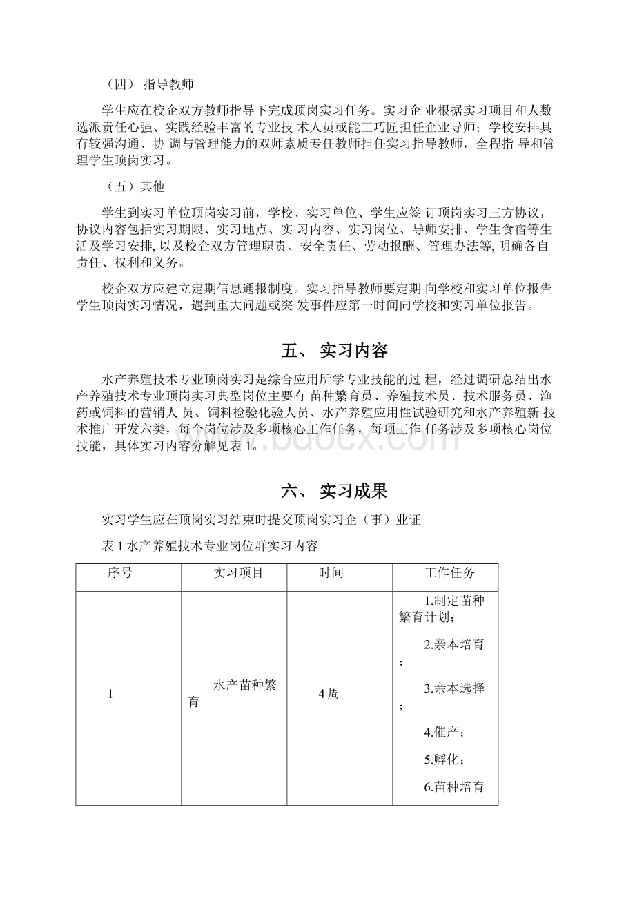 高等职业学校水产养殖技术专业顶岗实习标准docxWord格式.docx_第3页