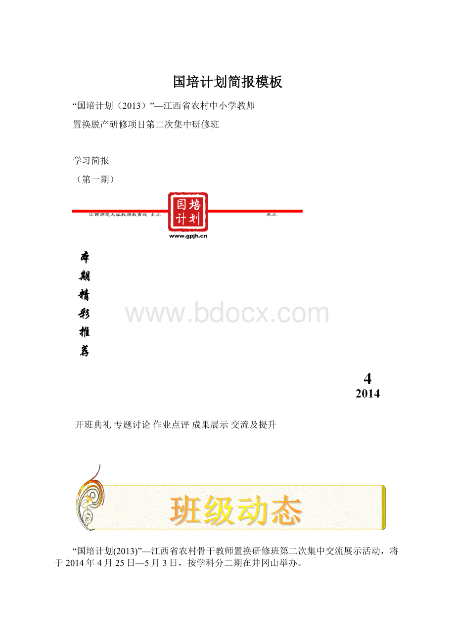 国培计划简报模板.docx