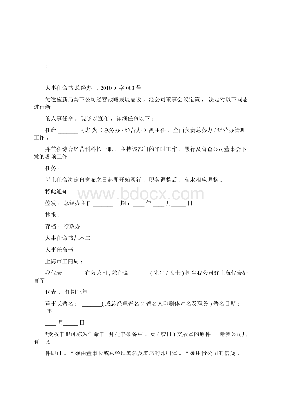 聘任书和任命书文档格式.docx_第2页