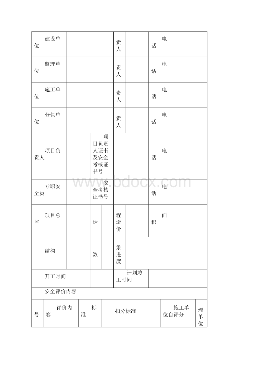 贵州省建设工程项目安全文明施工阶段评价表示范.docx_第2页