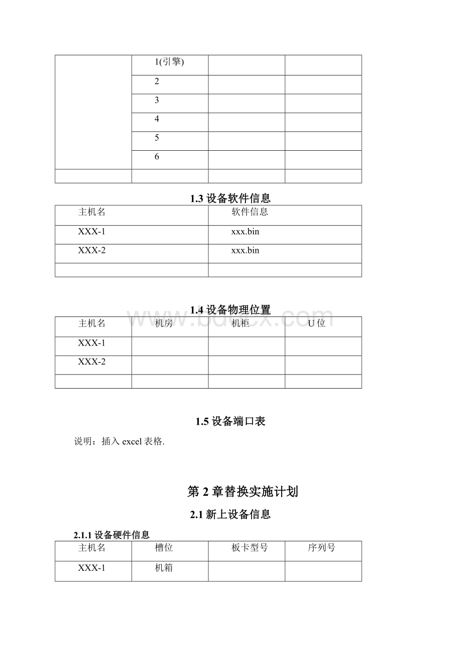 交换机替换实施的方案模板docx.docx_第3页