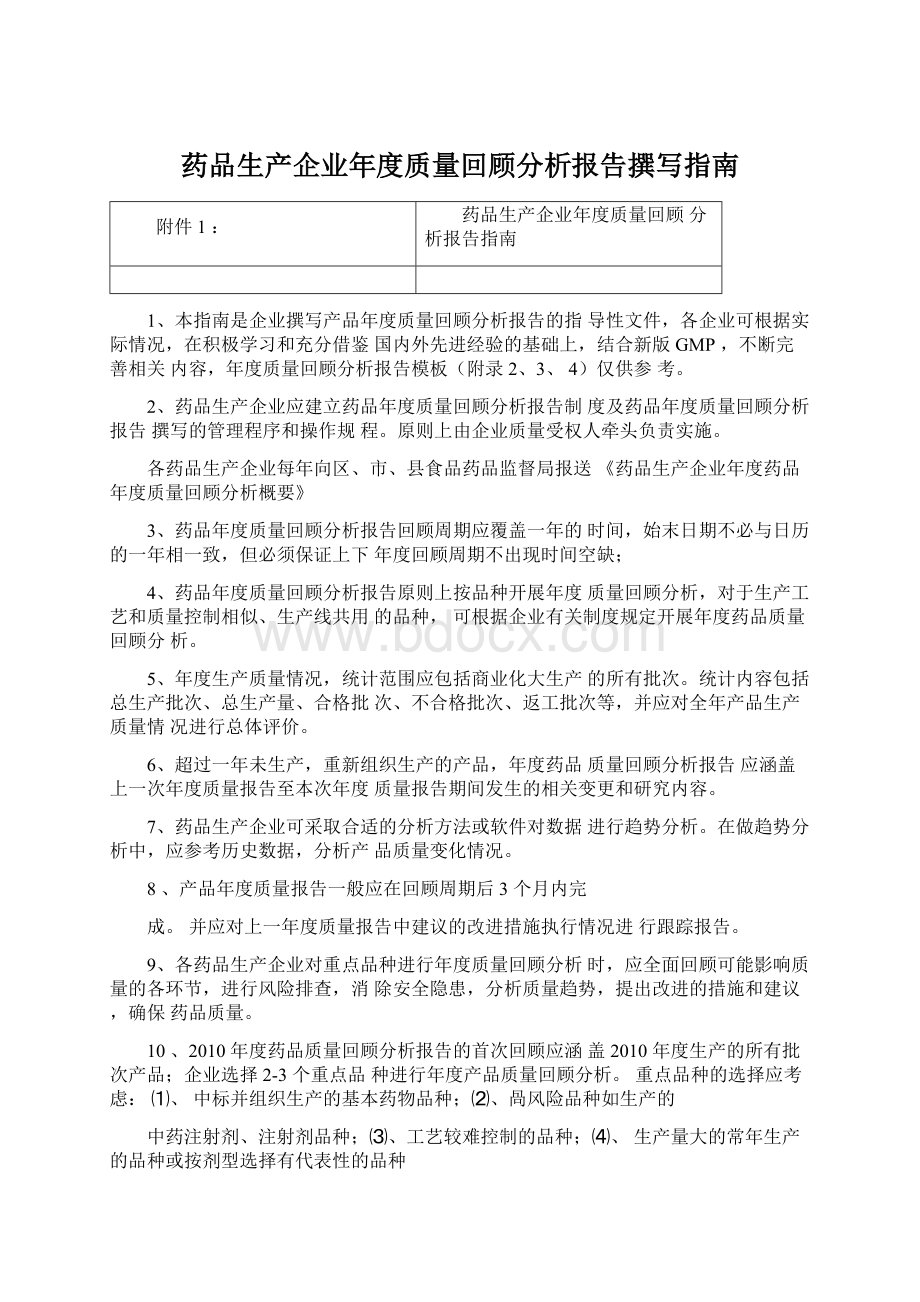 药品生产企业年度质量回顾分析报告撰写指南.docx_第1页