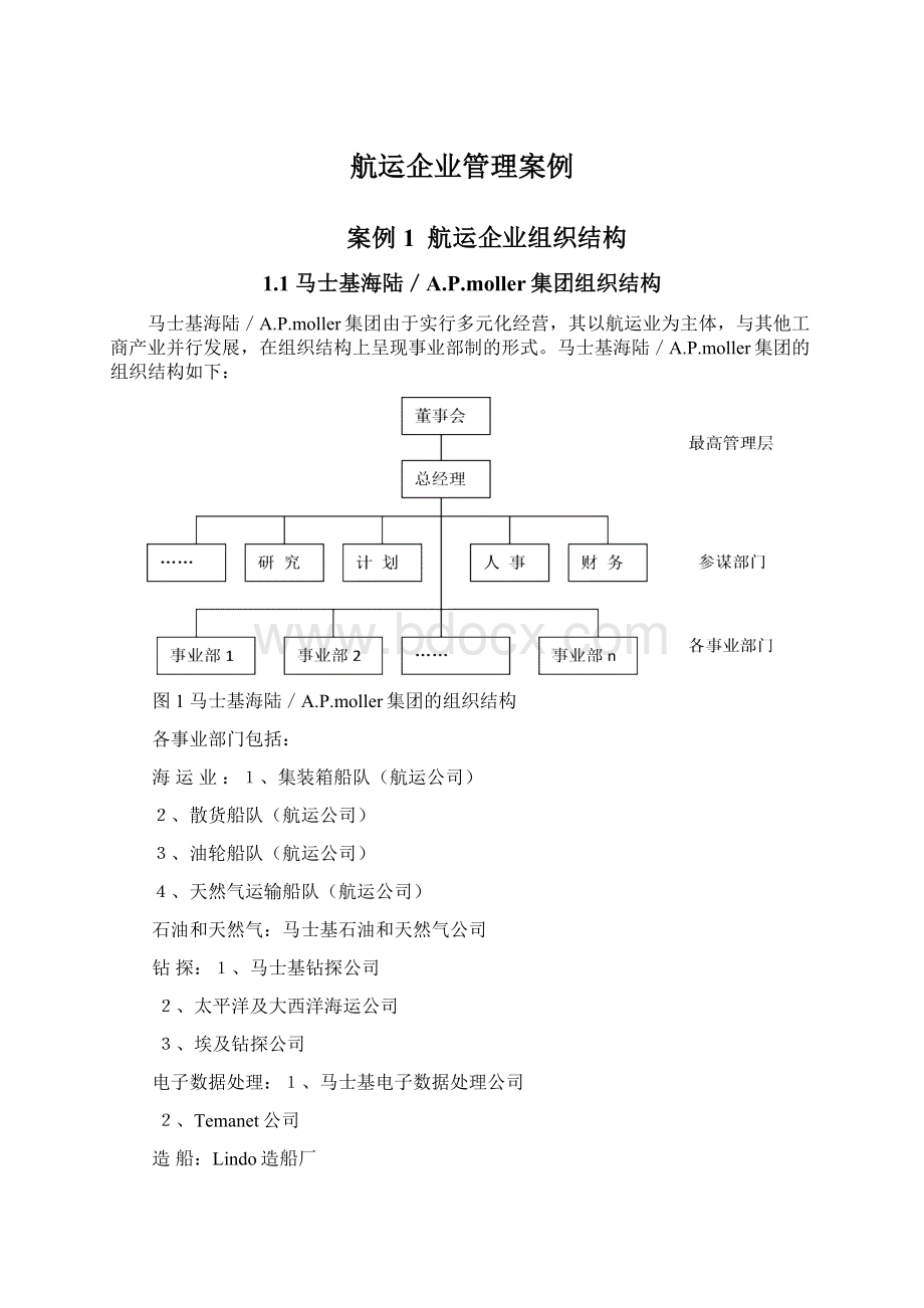 航运企业管理案例Word文档下载推荐.docx_第1页