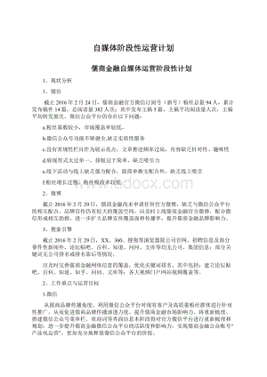 自媒体阶段性运营计划.docx