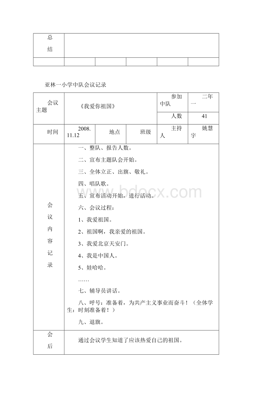 中队会议记录表Word文档格式.docx_第3页