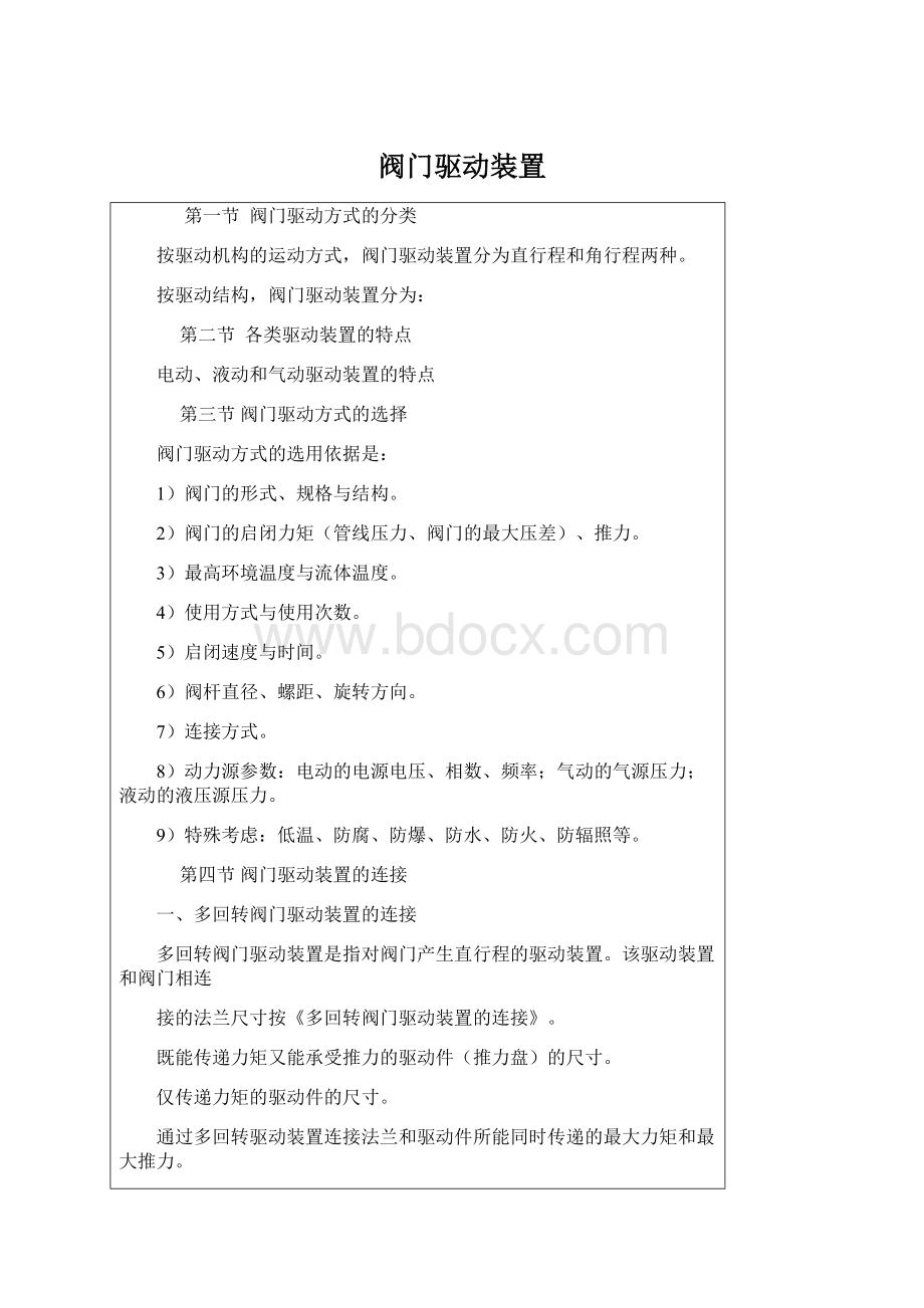 阀门驱动装置.docx