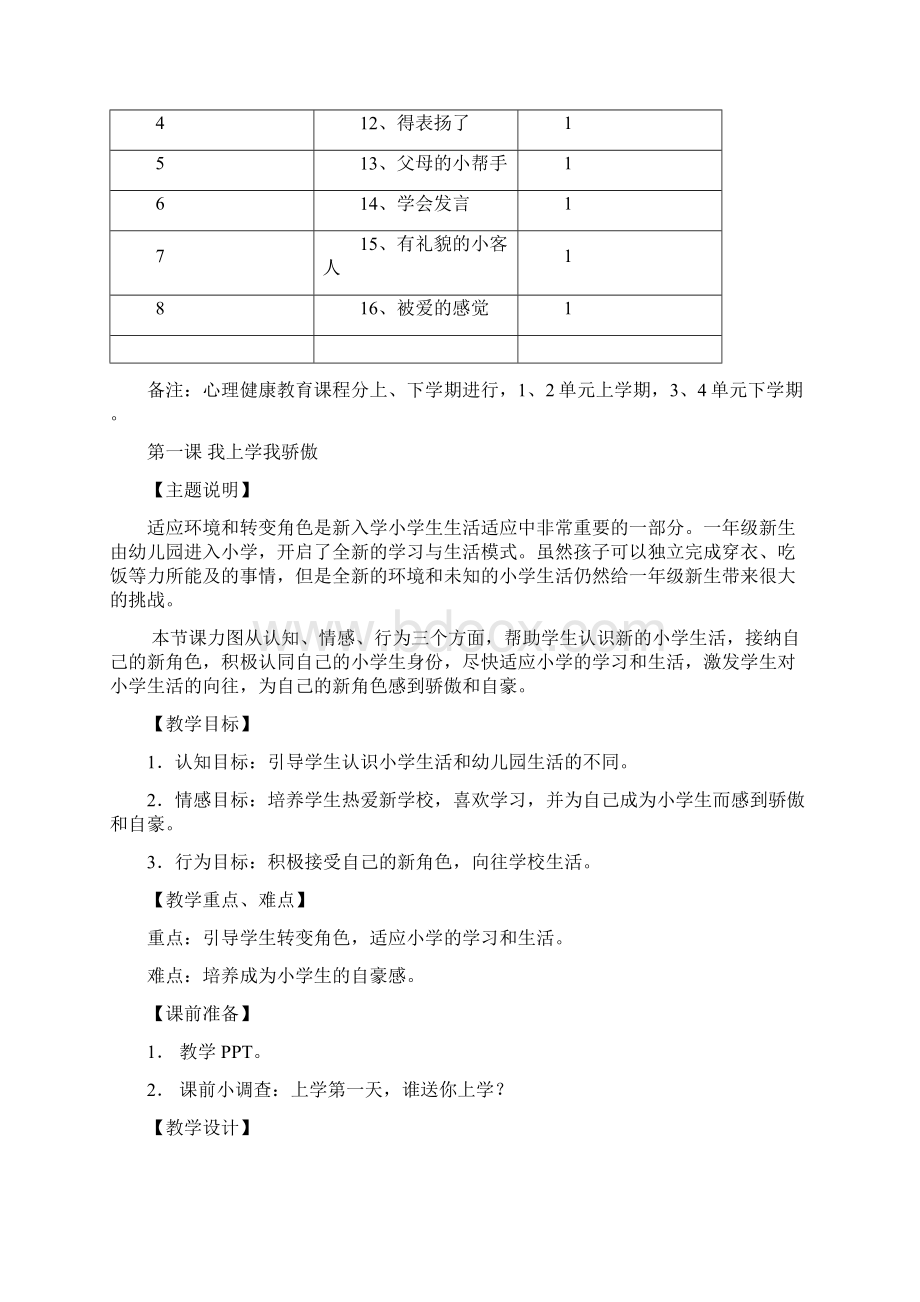 最新一年级心理健康教育教案Word文档格式.docx_第3页