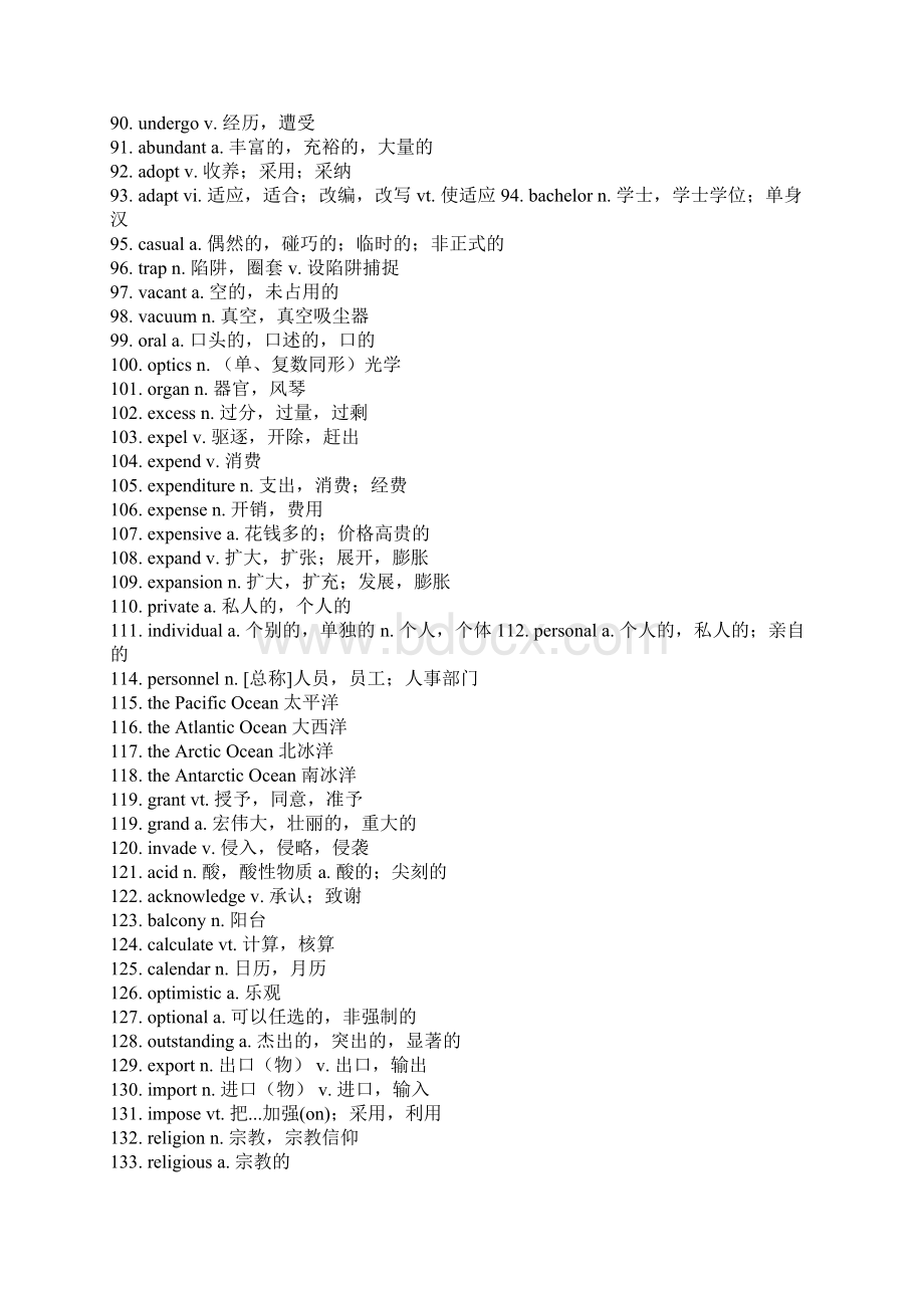 四级高频词汇.docx_第3页