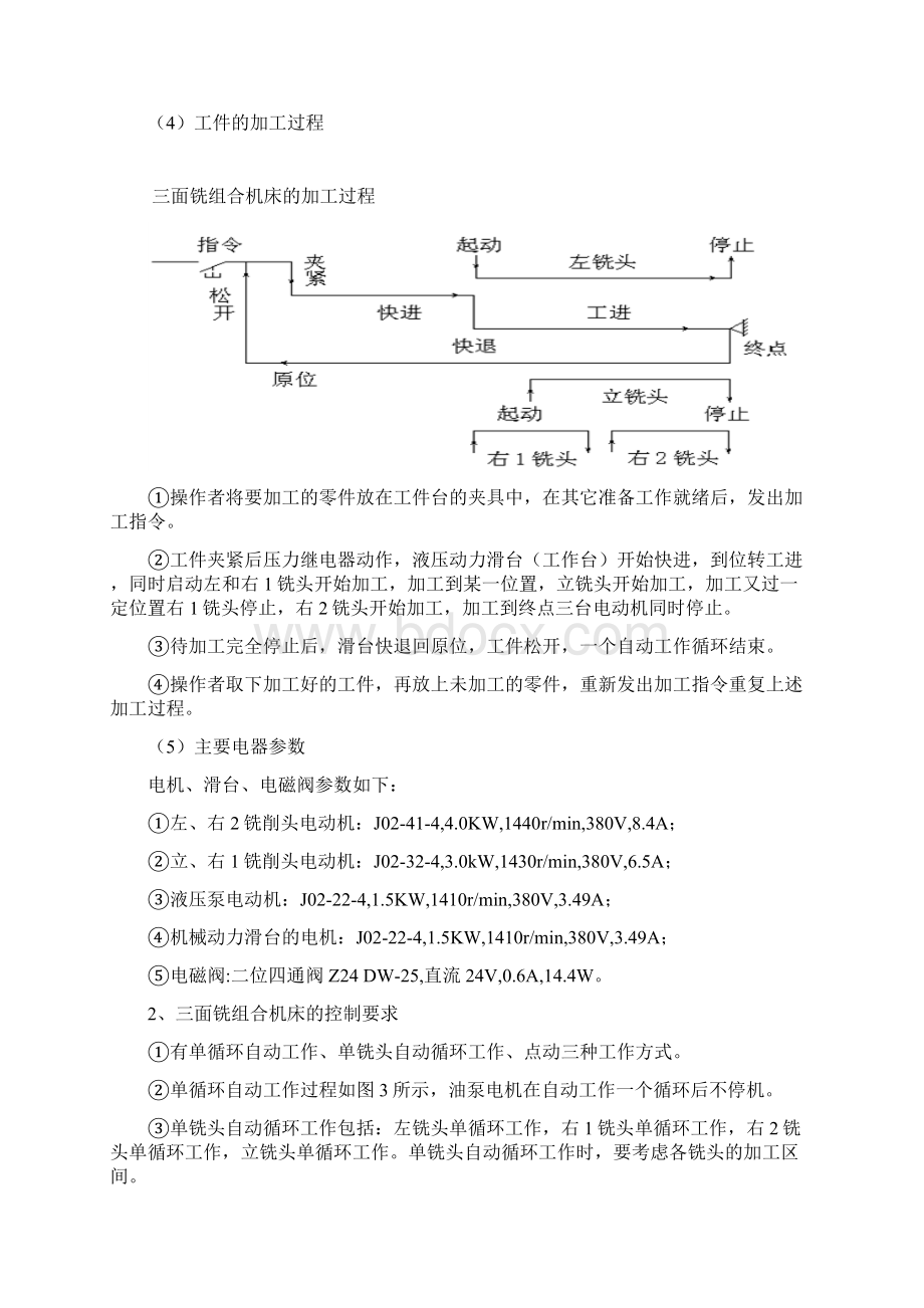 三面铣组合机床机电传动课程设计.docx_第3页