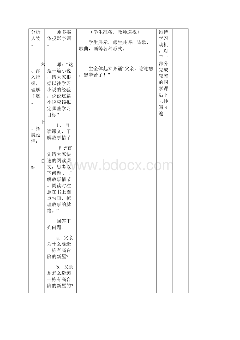 语文人教版八年级上册《台阶》课堂教学设计.docx_第3页