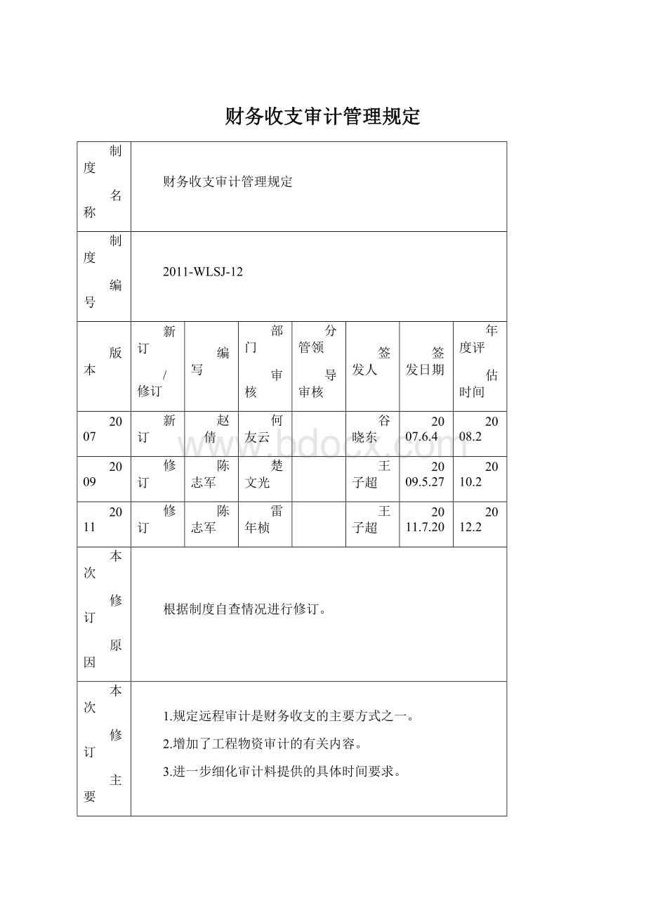 财务收支审计管理规定Word文档格式.docx_第1页