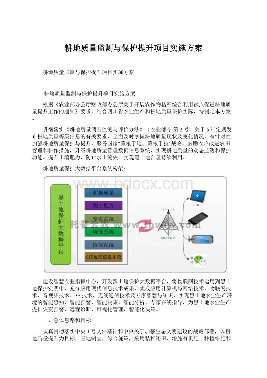 耕地质量监测与保护提升项目实施方案.docx