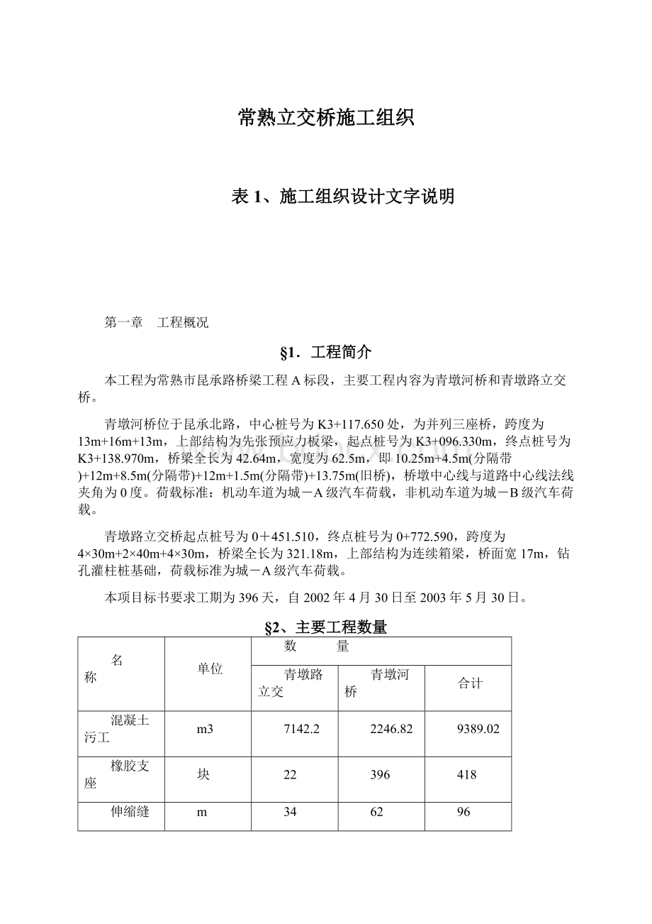 常熟立交桥施工组织文档格式.docx