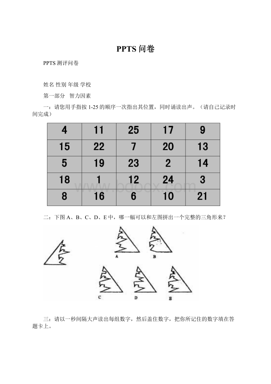 PPTS问卷Word下载.docx