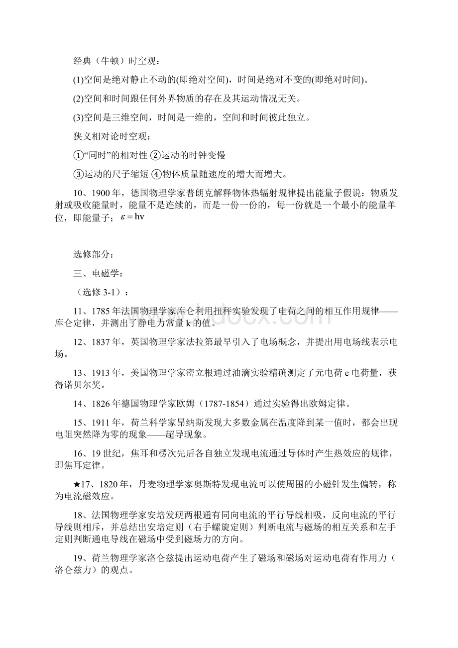 学年度版本高考物理学史复习专题多资料总结全国卷Word格式.docx_第2页