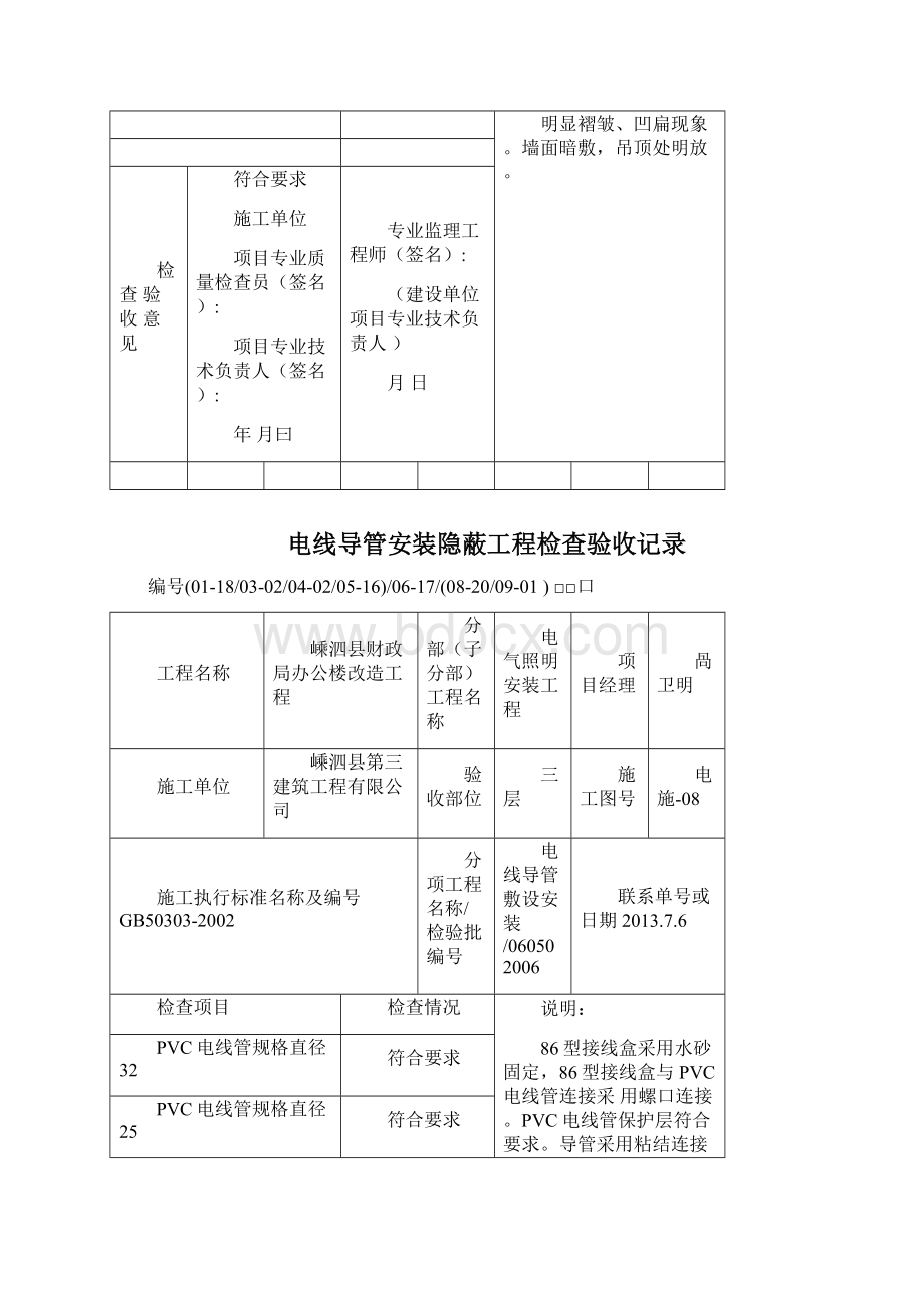 最新电线导管安装隐蔽工程检查验收记录.docx_第3页