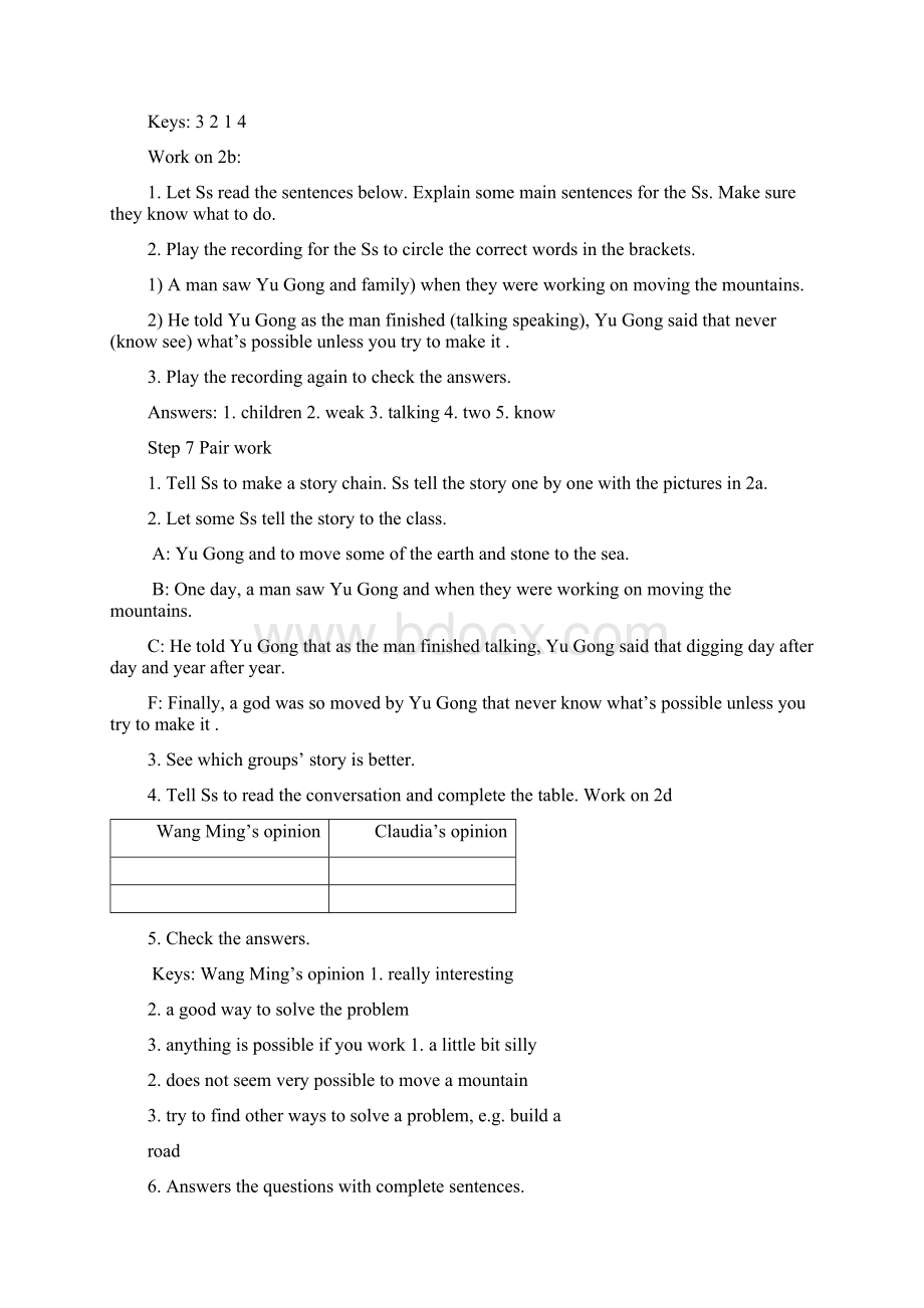 八年级英语下册Unit6Anoldmantriedtomovethemountains教案新版人教新目标版Word文件下载.docx_第3页