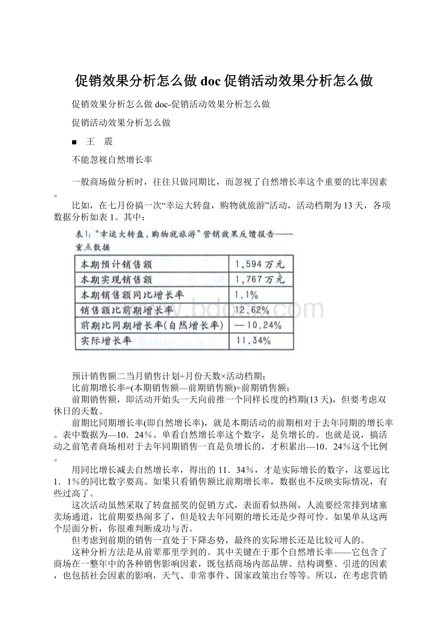 促销效果分析怎么做doc促销活动效果分析怎么做.docx