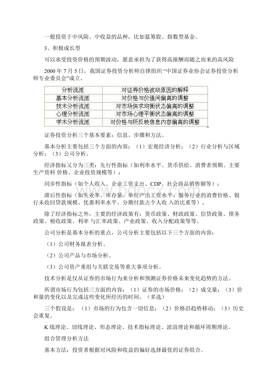 资格考试专用证券投资分析考试重点记忆法Word文件下载.docx_第3页