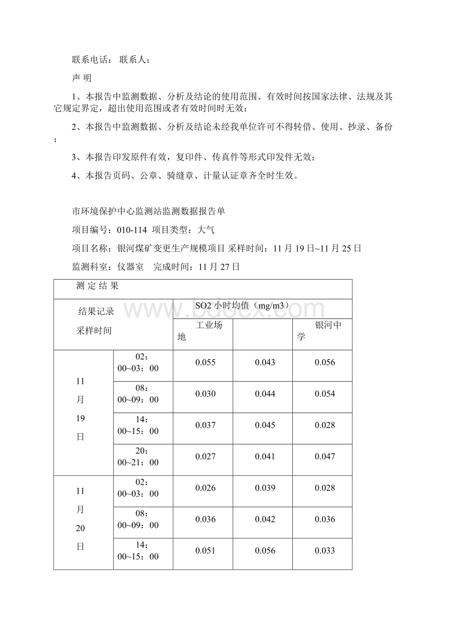 矿山环评环境空气噪声现状监测Word文档格式.docx_第2页