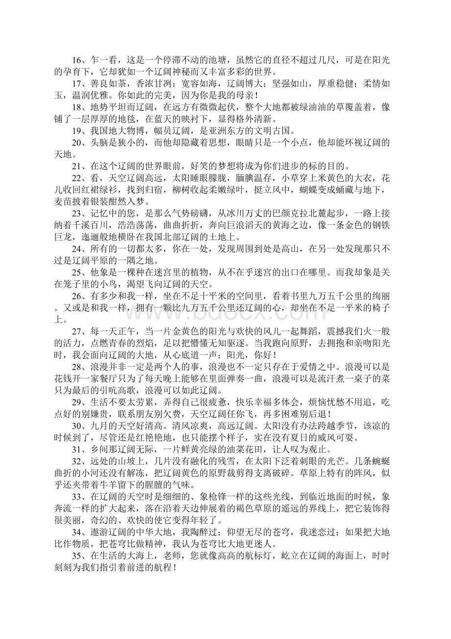 辽阔造句大全.docx_第2页