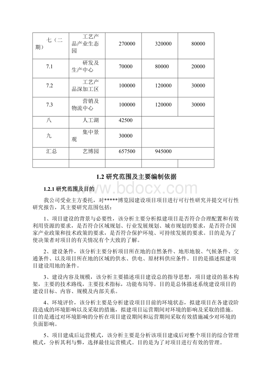 XX博览园工程建设项目可行性研究报告Word格式文档下载.docx_第3页