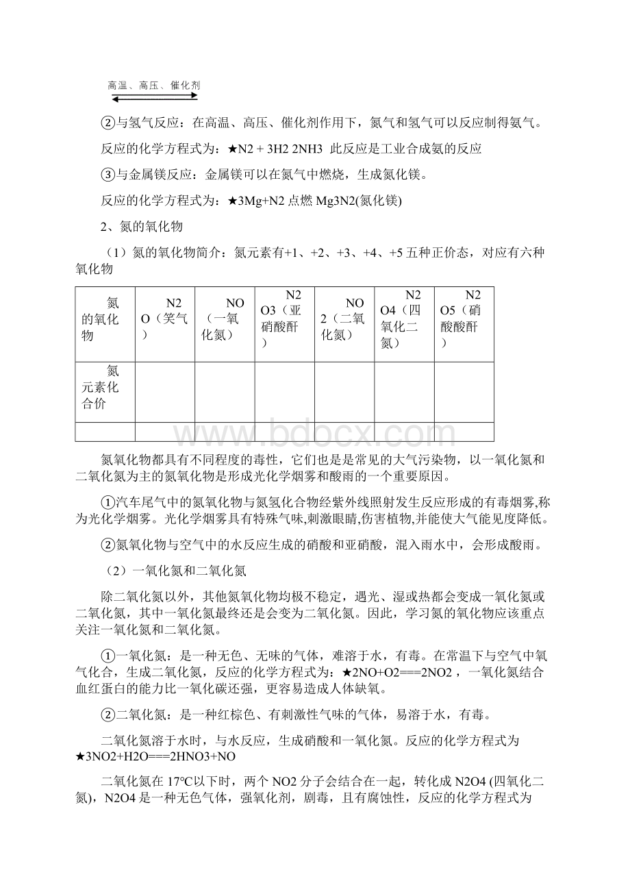 高中氮的循环知识点.docx_第2页