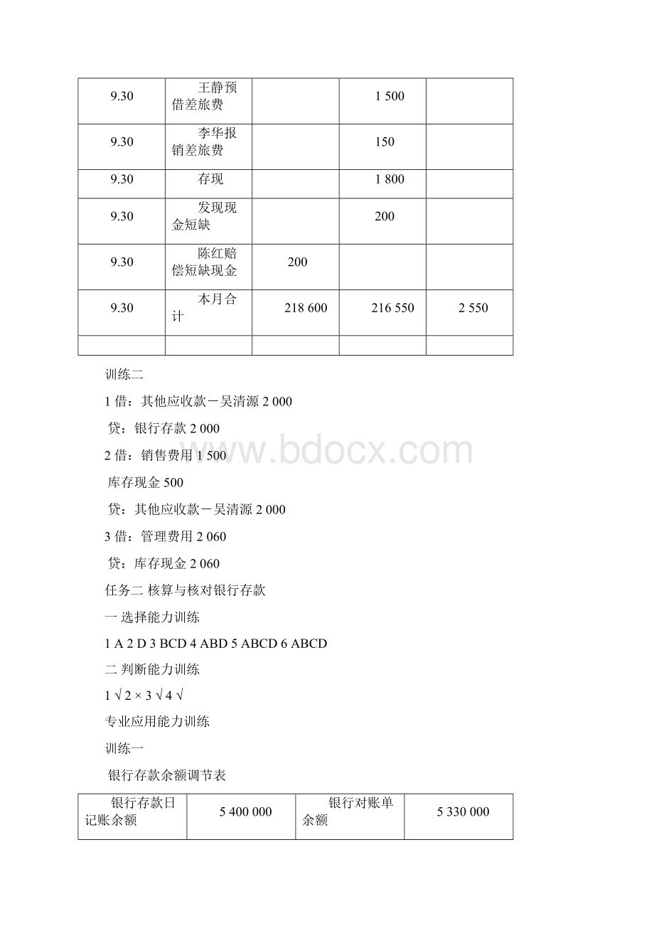 财务会计实务职业能力训练答案.docx_第3页