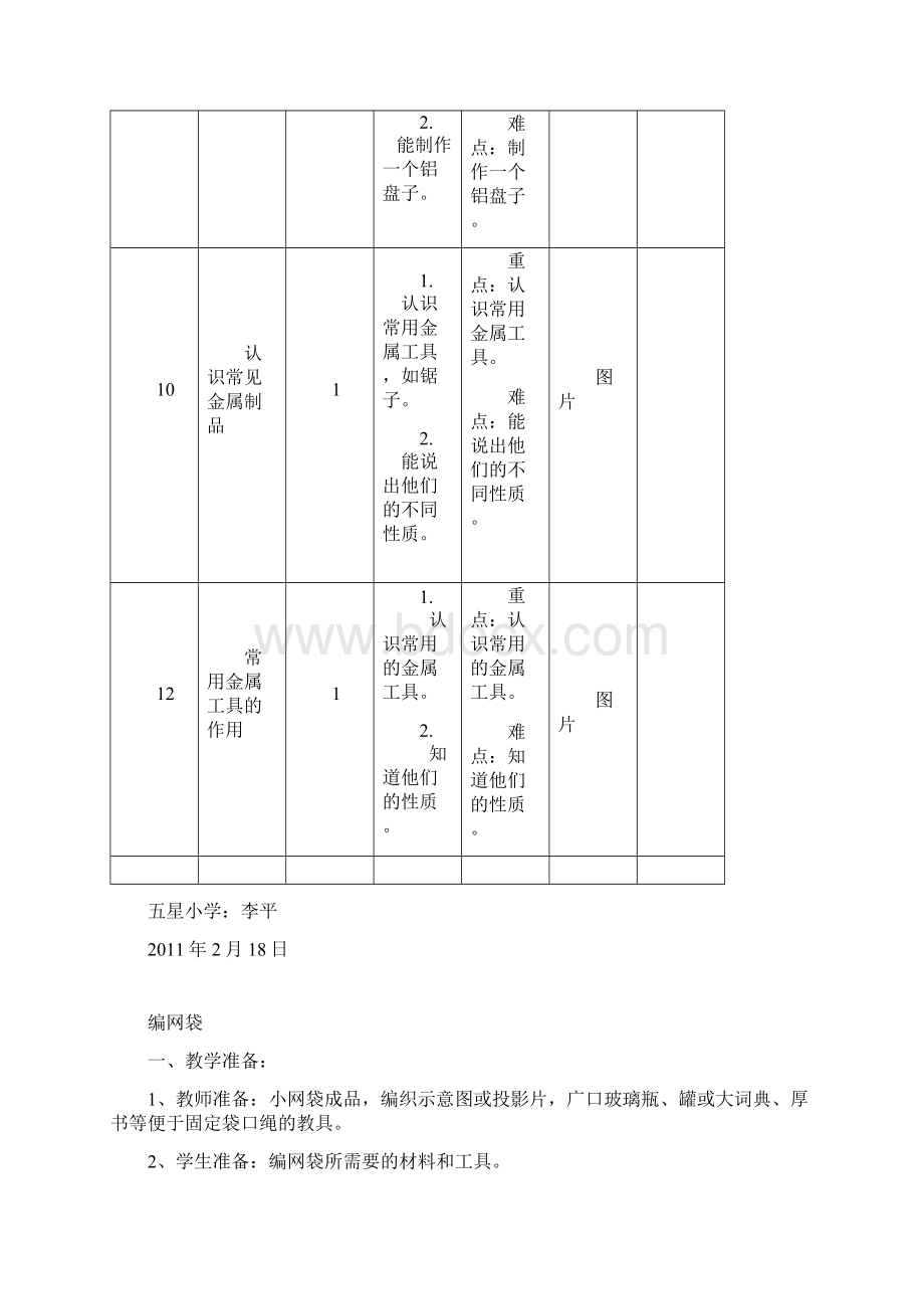 五年级下册劳动与技术教学计划.docx_第3页