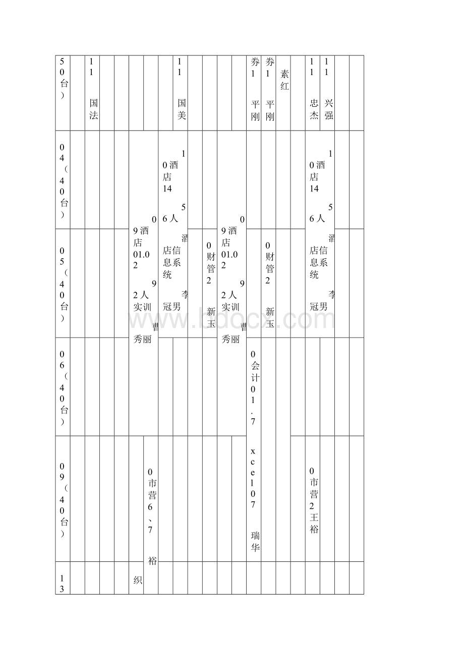 1118周第一学期南山校区计算机教学上机课程表.docx_第2页