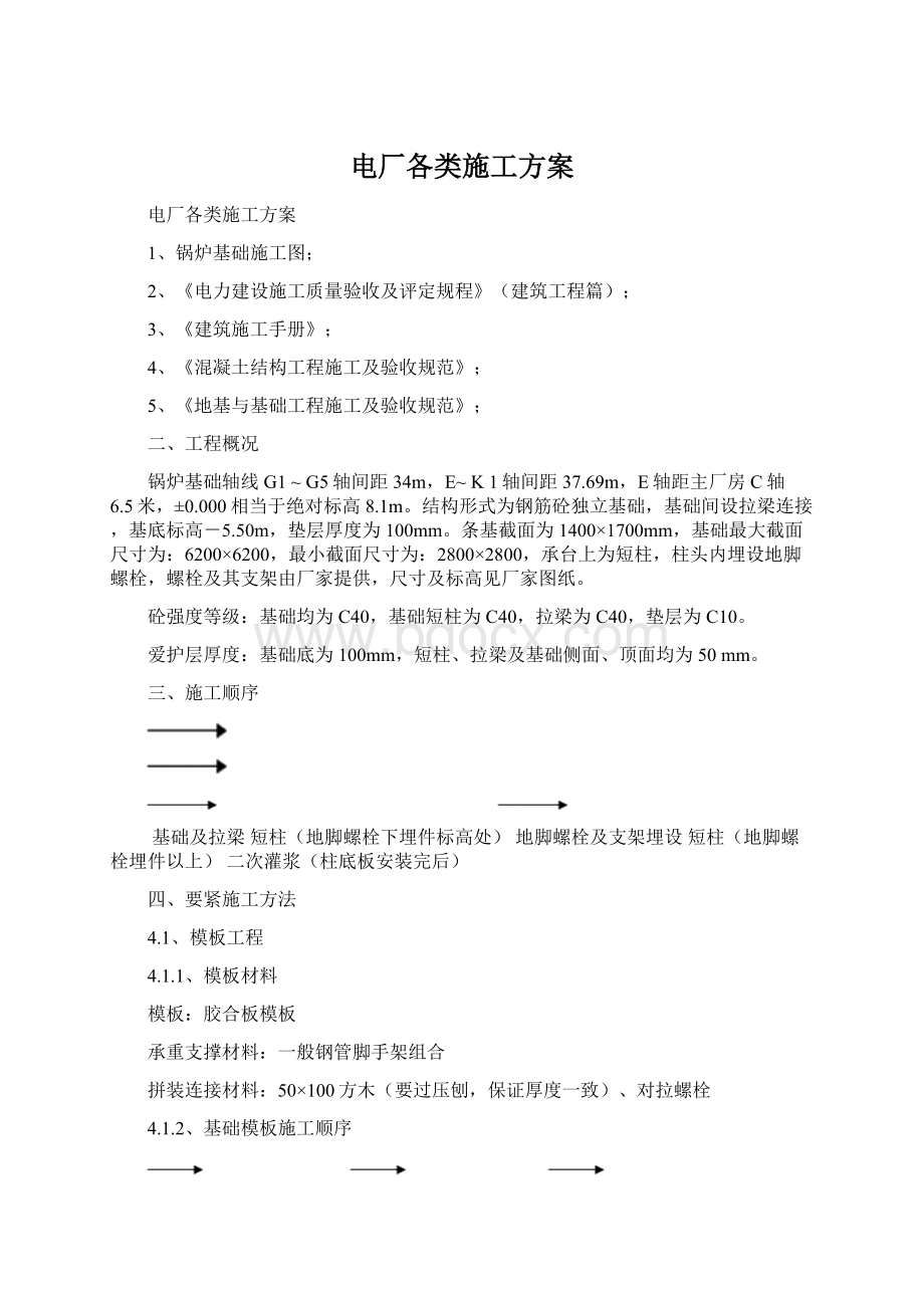 电厂各类施工方案.docx_第1页