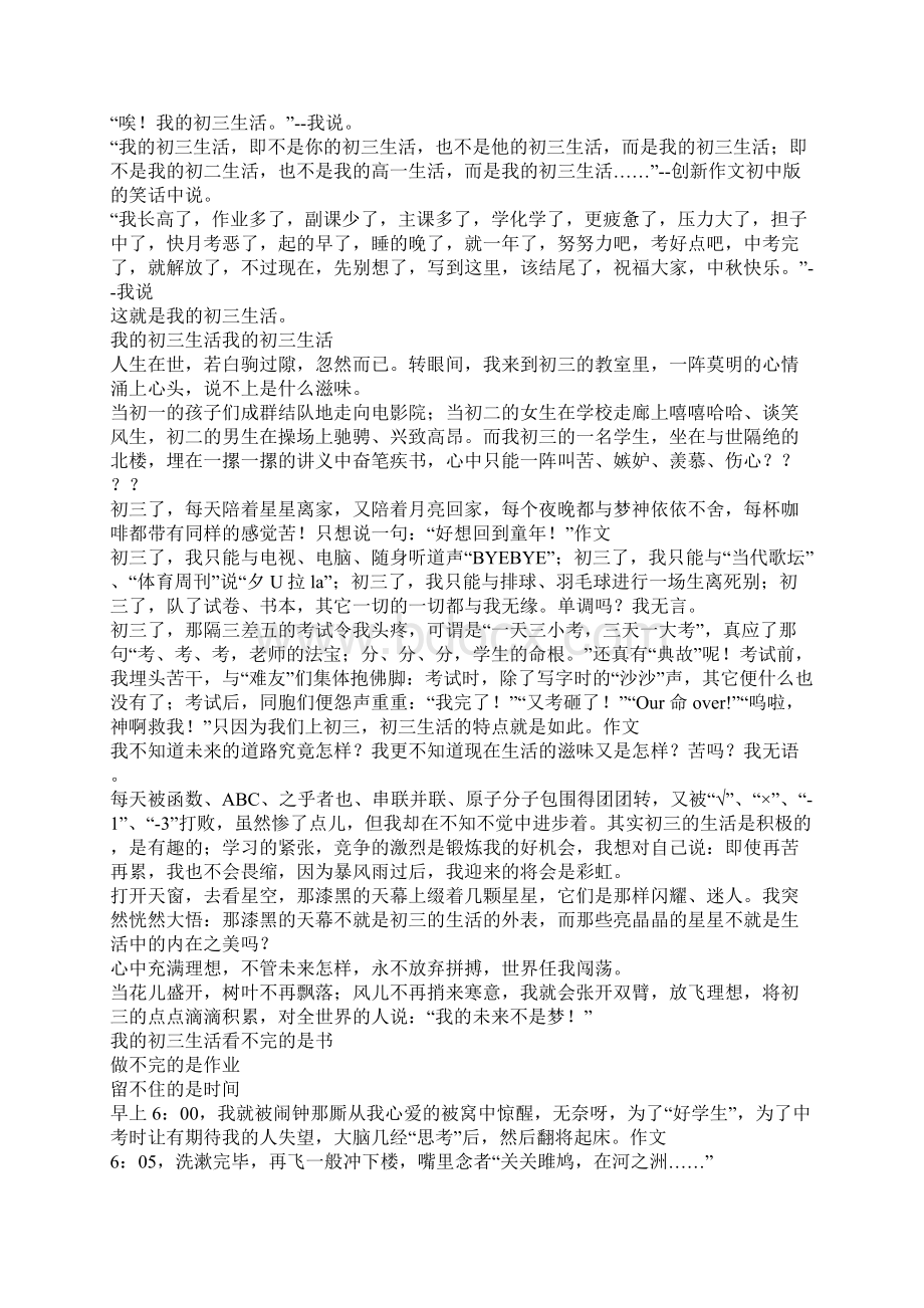 我的初三生活作文Word文档格式.docx_第2页