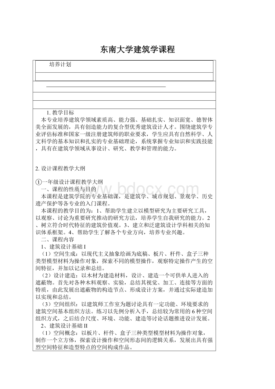 东南大学建筑学课程.docx_第1页