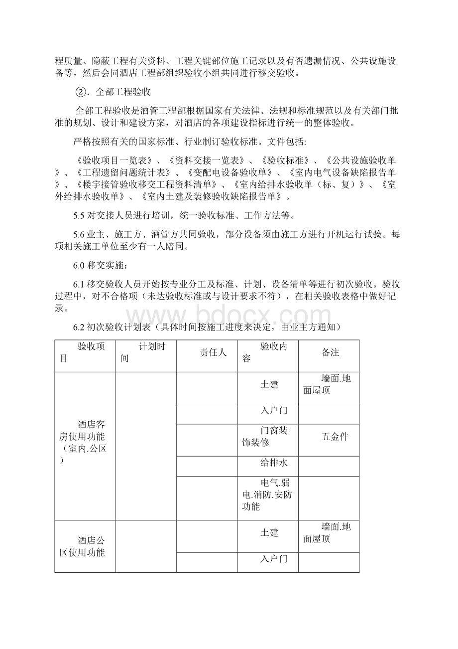 永欣希尔顿逸林大酒店设备设施移交方案.docx_第3页