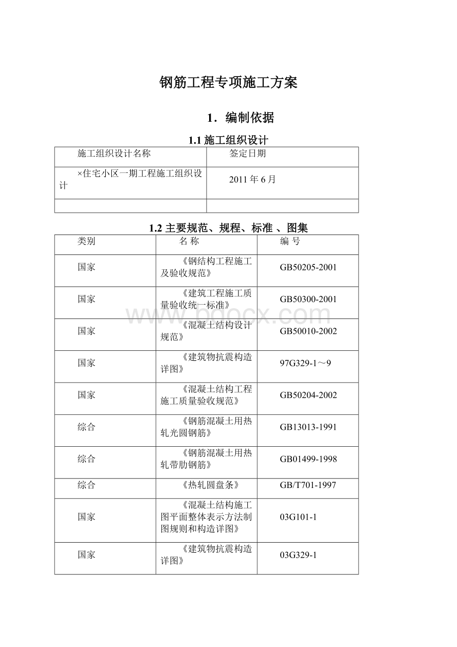 钢筋工程专项施工方案.docx