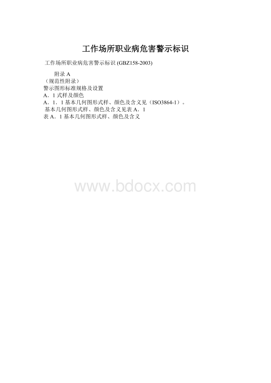 工作场所职业病危害警示标识.docx_第1页