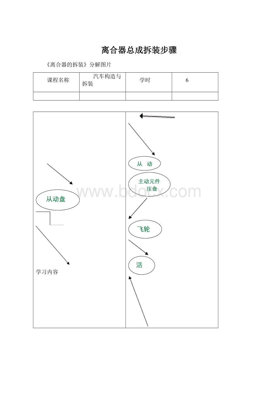 离合器总成拆装步骤Word文件下载.docx_第1页