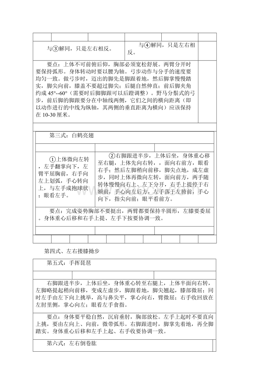 二十四式太极拳图解+记忆口诀文档格式.docx_第2页