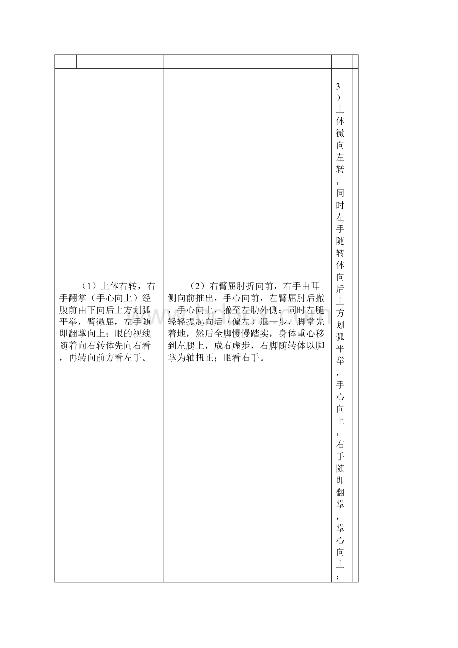 二十四式太极拳图解+记忆口诀文档格式.docx_第3页