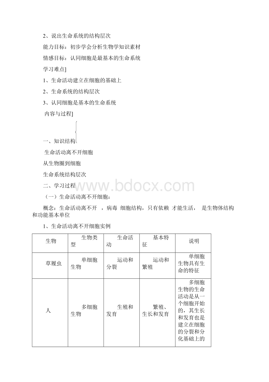 人教版高中生物必修一全套教案讲义.docx_第3页