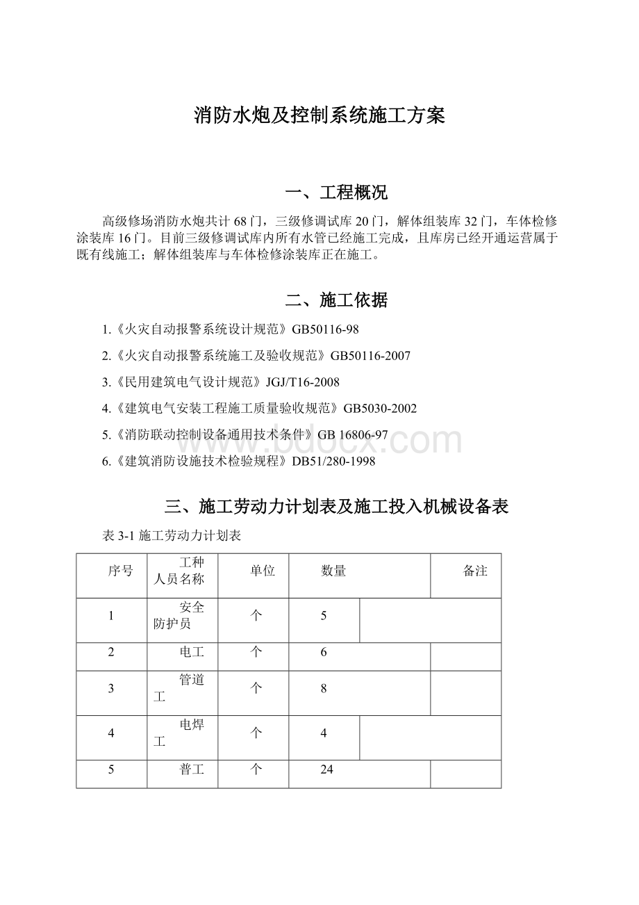 消防水炮及控制系统施工方案Word文档下载推荐.docx