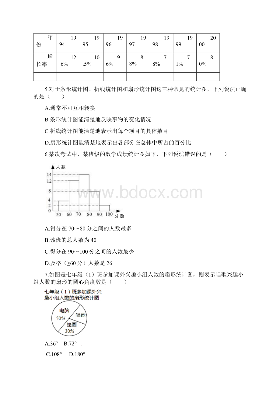 北师大版七年级上册数学 第六章综合 试题.docx_第2页