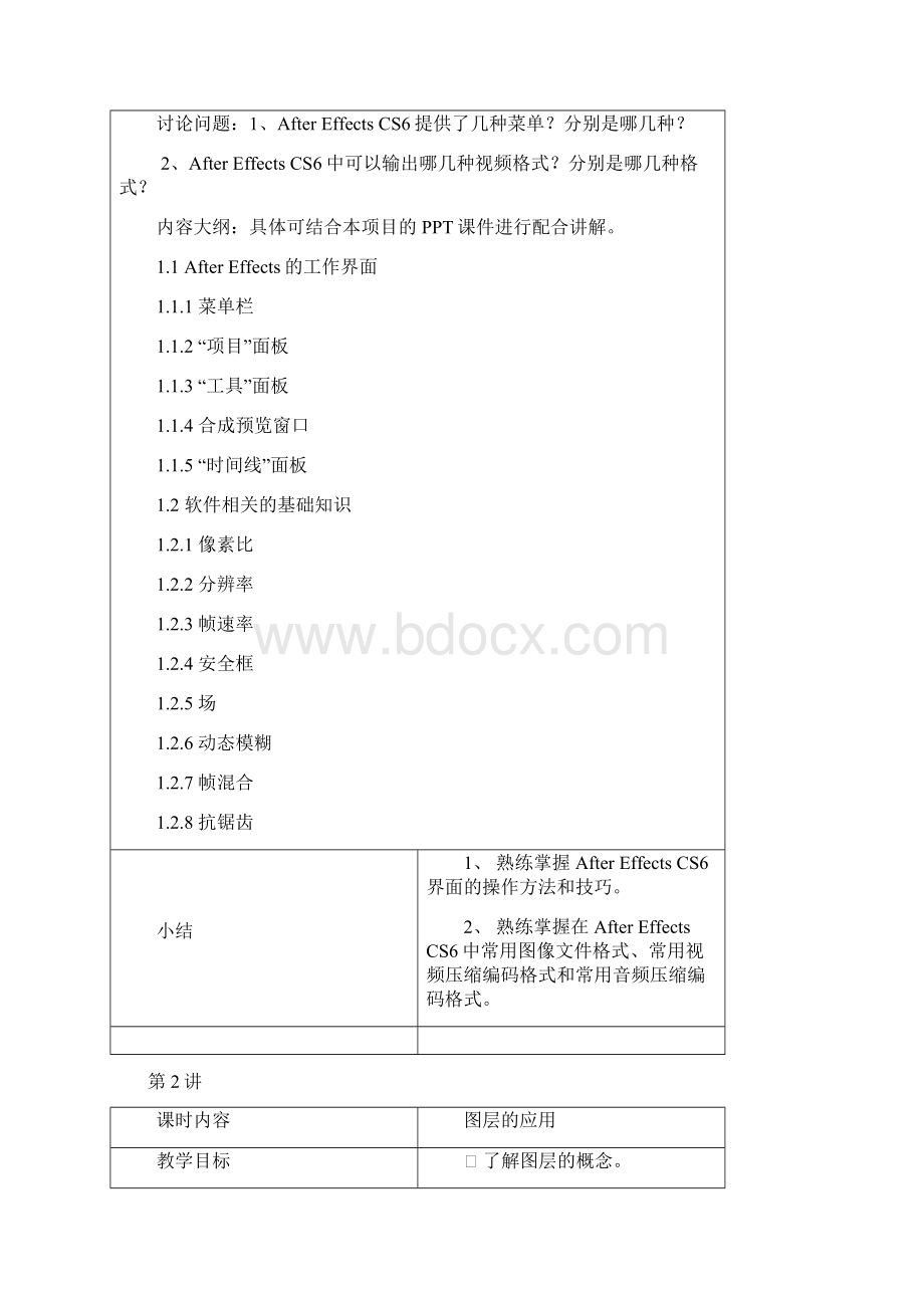 AfterEffectsCS6影视后期处理教学教案.docx_第2页