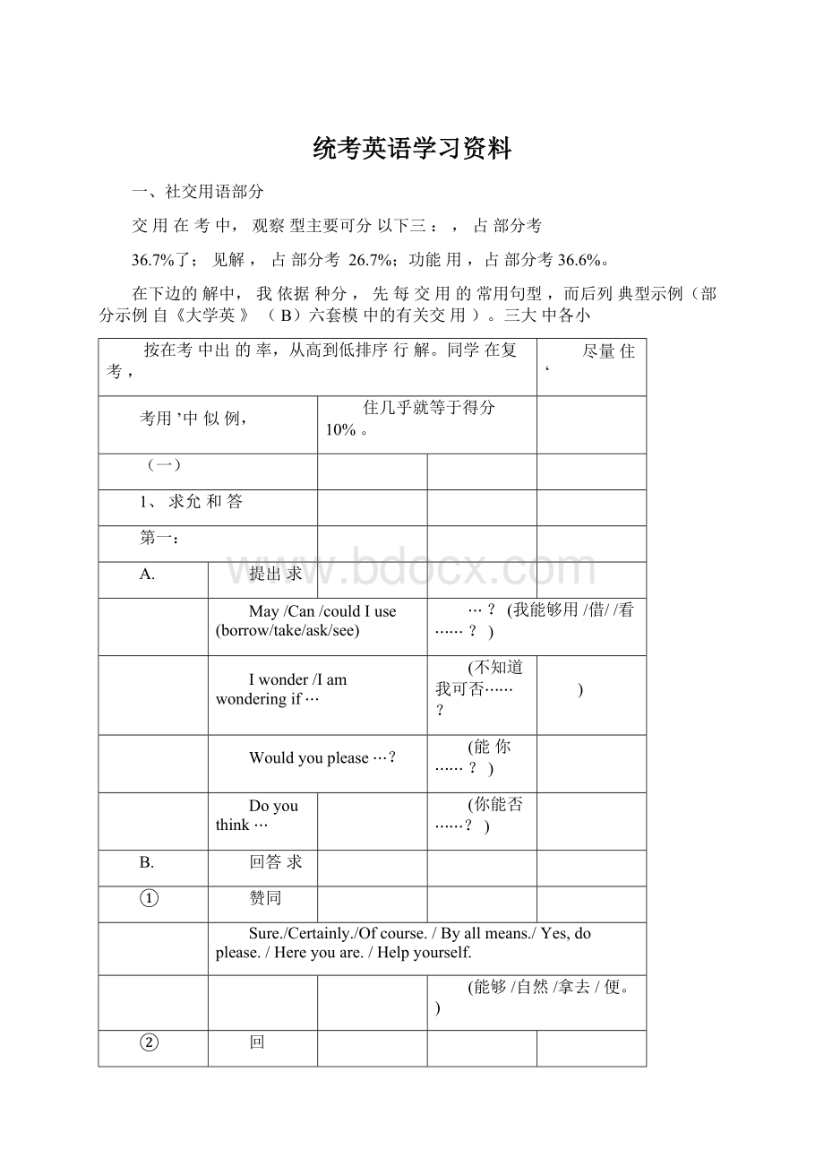 统考英语学习资料.docx