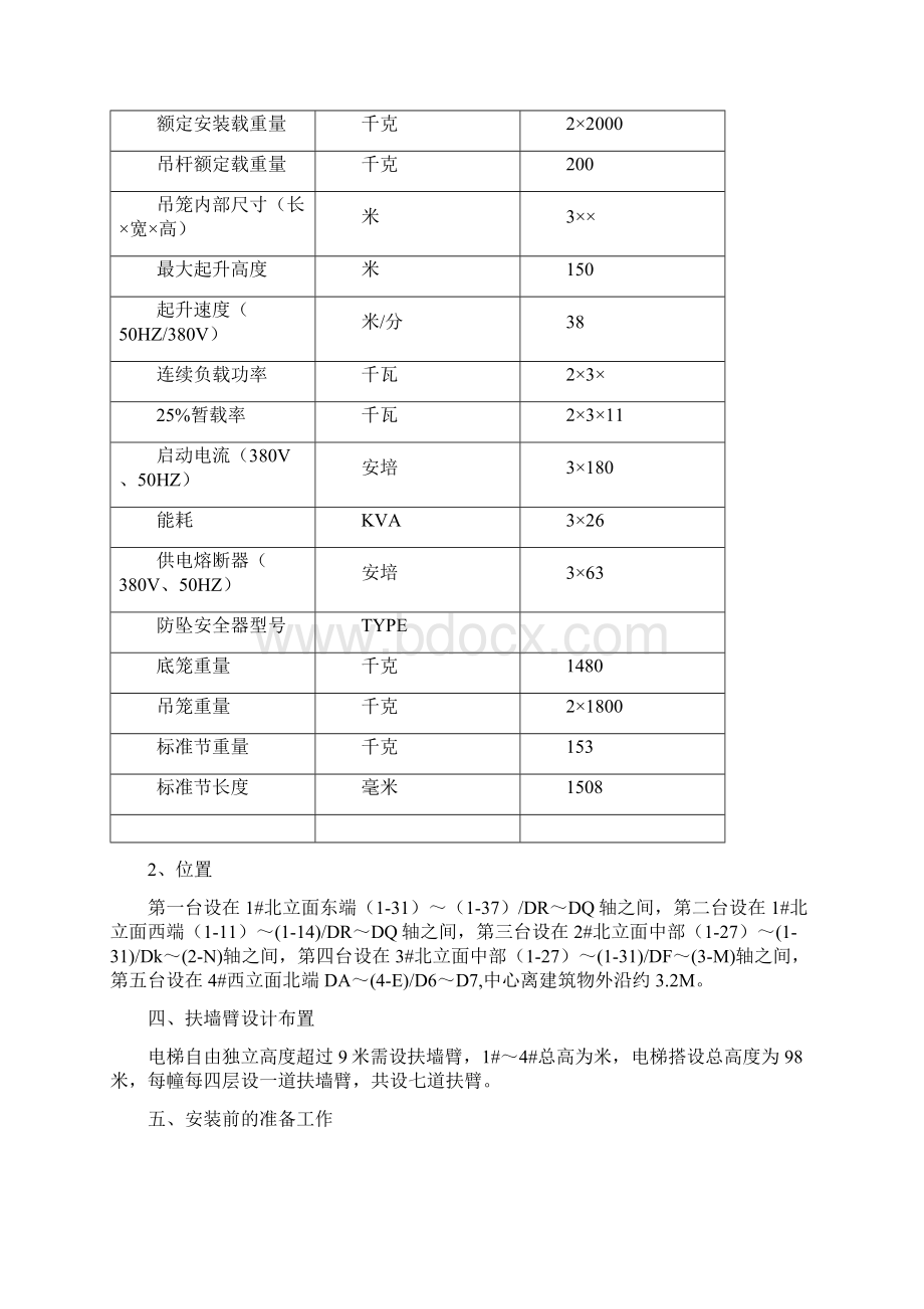 外用施工电梯布置及安装拆卸专项方案Word文档下载推荐.docx_第2页