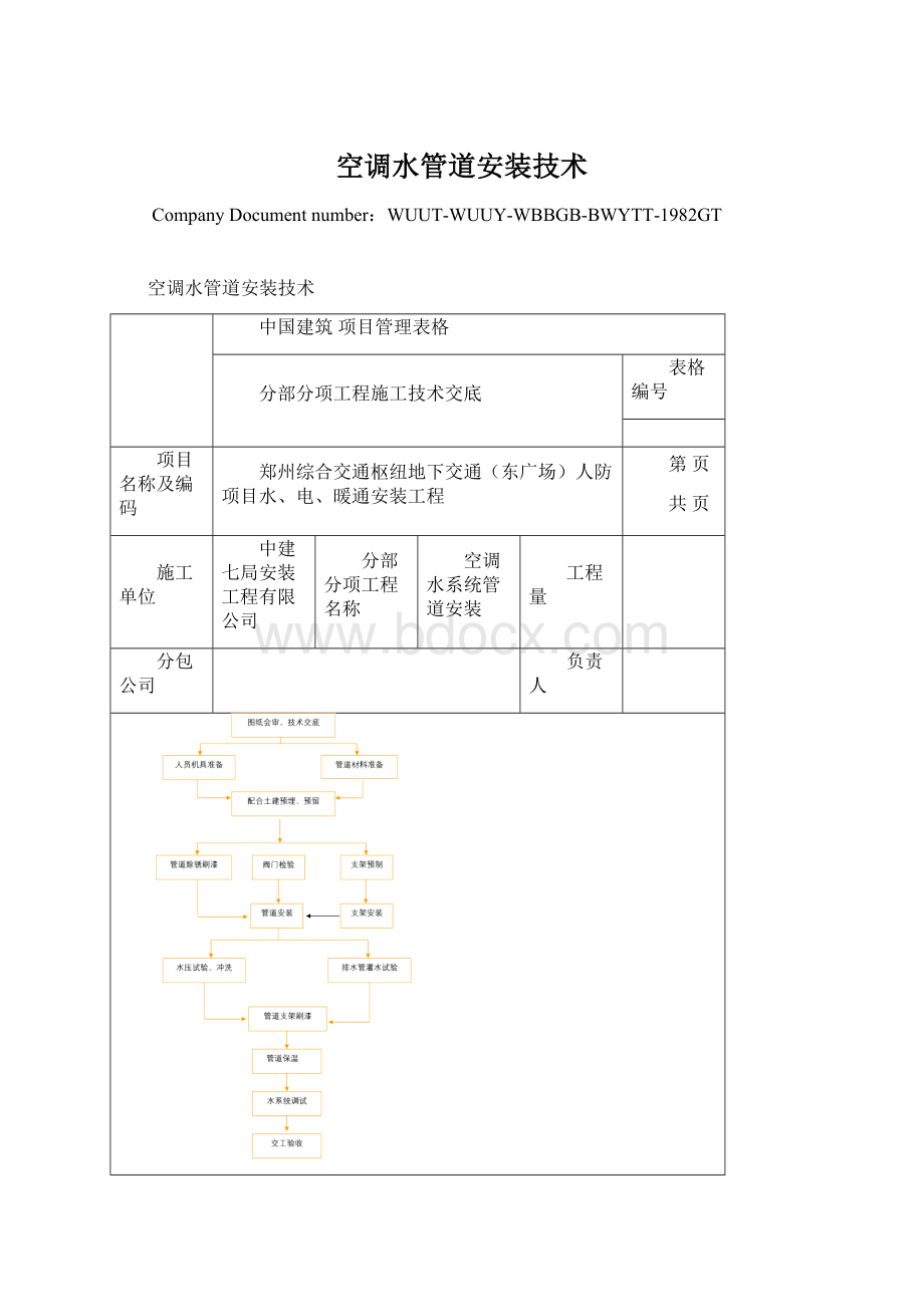 空调水管道安装技术.docx_第1页