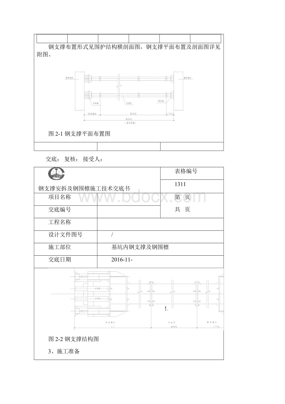 钢支撑安拆及钢围檩技术交底.docx_第2页