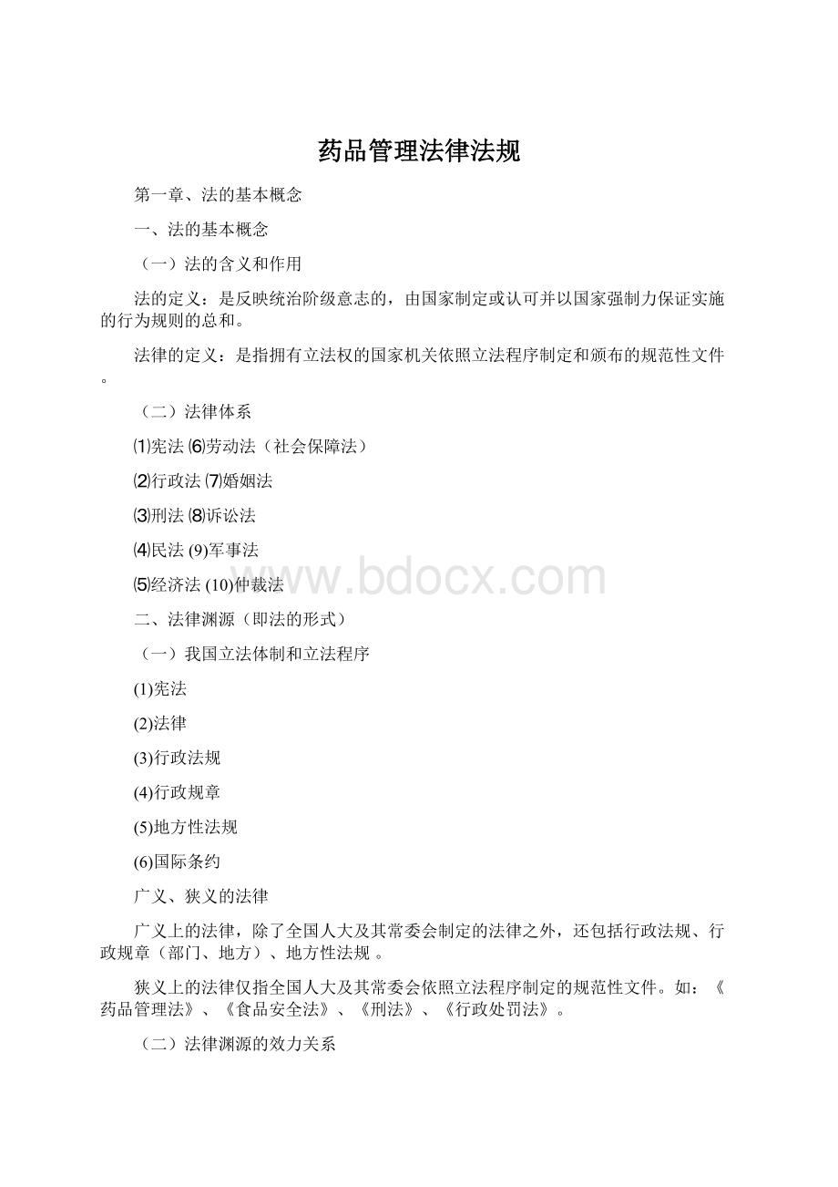 药品管理法律法规.docx_第1页